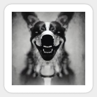 Creepy dog Sticker